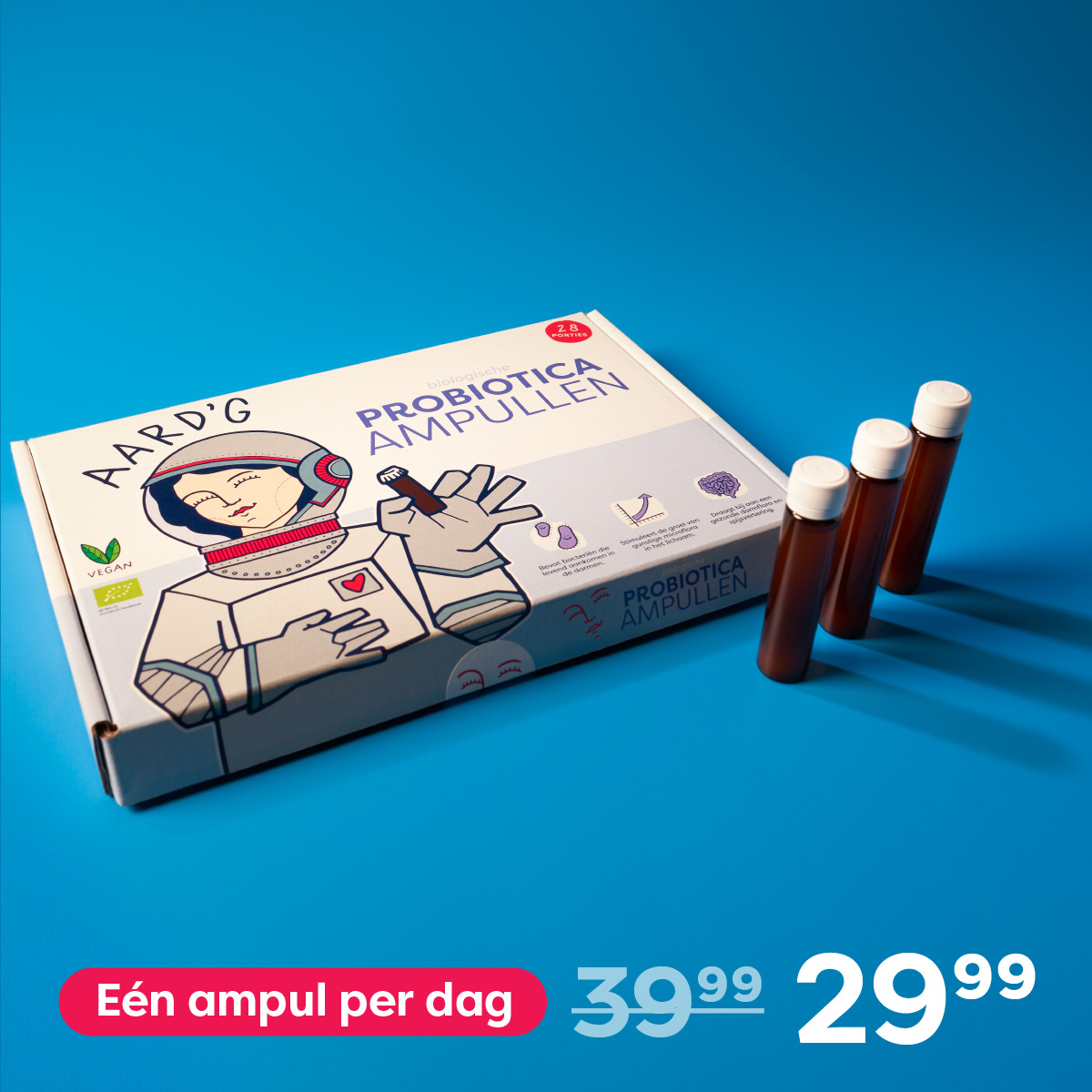 Probiotica Ampullen Abonnement (28x 9ml), één ampul per dag, prijs: 29,99 euro